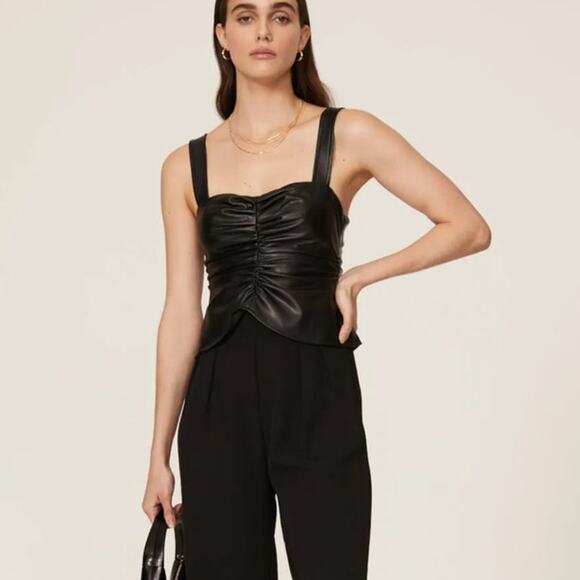 ALC Lauryn  Pleather Top size 2 - Picture 5 of 8